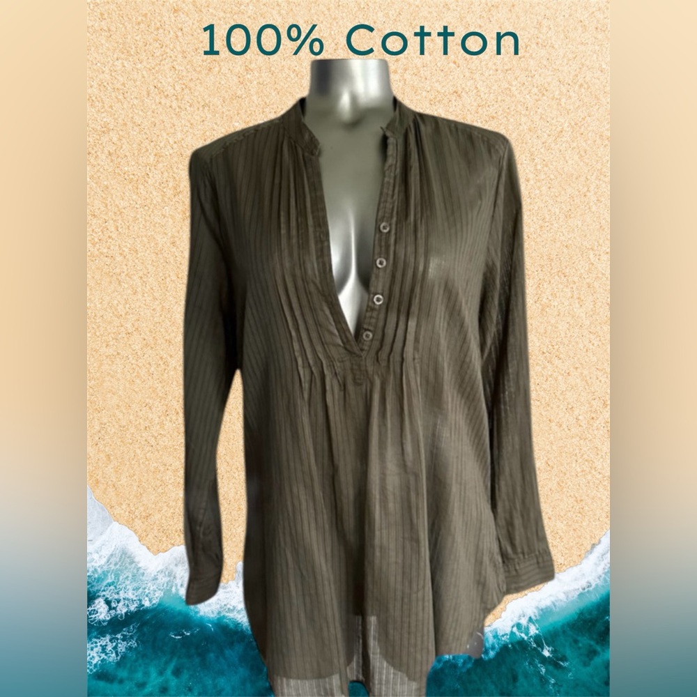 2 for $30 ✅Jessica Sheer Long  Sleeve Blouse